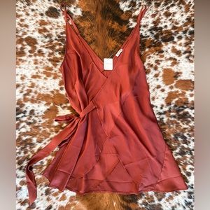 NWT Intimately by Free People Wrap Satin Dress